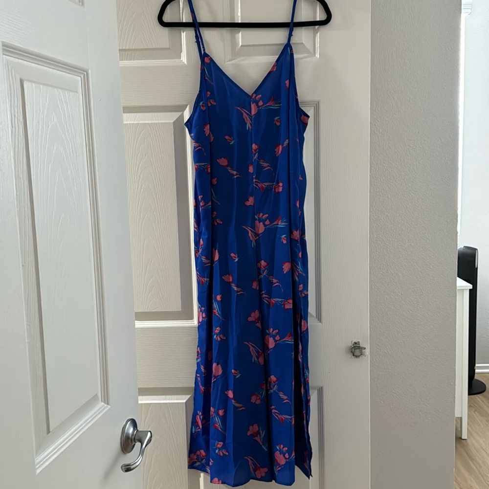 Lulus blue floral swimsuit cover all